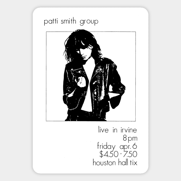 Patti Smith Live in Irvine (1979) Magnet by Scum & Villainy